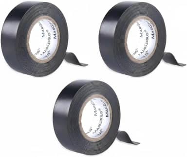Fitas Isolantes Kit com 3-20m x 19mm Antichama, Alta Durabilidade, PVC, Preta para Instalações Elétricas, Reparos, Cabos e Fios Residencial/Profissional