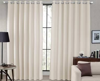 Cortina Tecido Blackout Corta Luz 80% para Sala, Quarto e Escritório 2,70 X 2,30m (Palha)