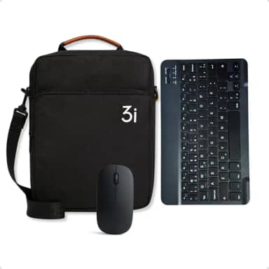 Kit Capa Bolsa Com Alça Com Teclado E Mouse Bluetooth Para Galaxy Tab S6 lite/ A9 / S9 E S9 Fe/iPad 7/8 /9 / iPad 10 / Air 4 e 5 /Redmi Pad Se/Poco Pad