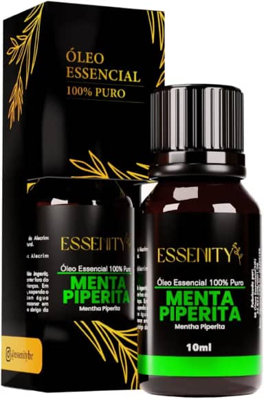 Óleo Essencial de Menta Piperita - Hortelã Pimenta 10ml 100% Puro – Refrescante, Energizante, Dor de Cabeça, Aromaterapia, Massagem, Bem‑Estar – ESSENITY