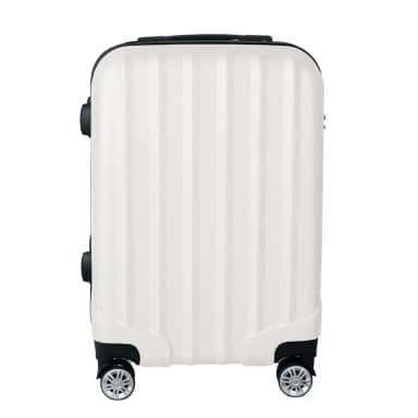 Mala de Viagem de Bordo Silent Noronha 10kg - Padrão ANAC | Rígida em ABS | 4 Rodas Duplas 360° | Cadeado Numérico Integrado | Leve e Resistente (Branco)