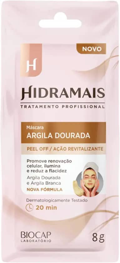 Hidramais Masc Facial Argila Dourada Revitaliz 8g