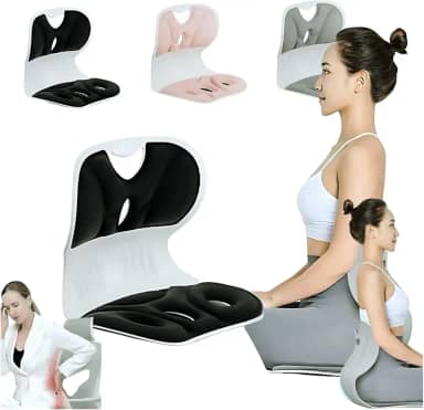 Assento Ergonômica para Cadeira com Suporte Lombar, Ortopédica Universal, Ideal para Escritório, Carro e Casa