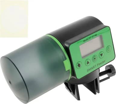 Alimentador automático de peixes, dispensador automático recarregável de alimentos para peixes, dispensador de alimentos para tanques de peixes, dispensador automático de alimentador de