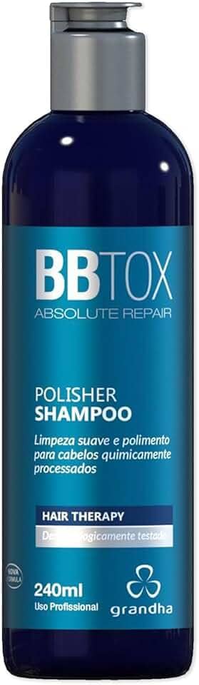 Grandha BBtox Absolute Repair Reparador Capilar Pós Progressiva para Transformação Intensa dos Fios e Renovação Saudável Após Procedimentos Químicos (Polisher Shampoo - 240ml)