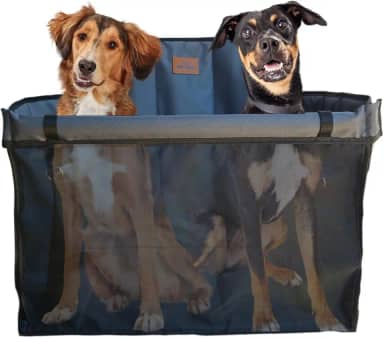 Cadeira Transporte Para 2 Pets Juntos no Carro Assento Pet Carro Confortável Seguro Dobrável Cachorro