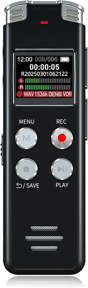 (16GB) - EVISTR 16GB Digital Voice Recorder Voice Activated Recorder with Playback - Upgraded Small Tape Recorder for Lectures, Meetings, Interviews, Mini Audio Recorder USB Charge, MP3