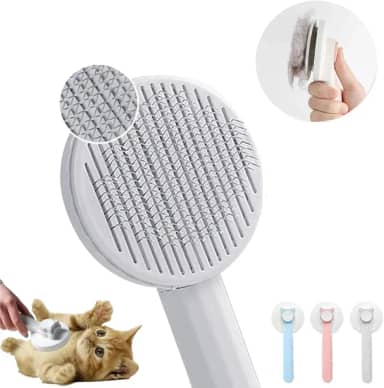 Rasqueadeira Limpa Fácil Escova Tira Pelos Pet, escova para gatos, escovas de limpeza autolimpantes para queda e cuidados pelos removem soltos Escova Mágica Pet