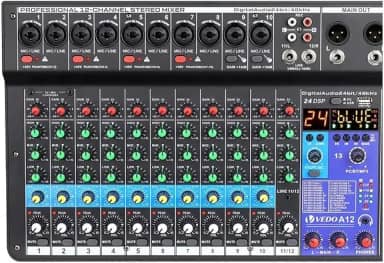 Mixer Mesa De Som V.edo A12 Bt 12 Canais Profissional Banda Igreja Evento