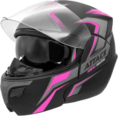 CAPACETE ESCAMOTEÁVEL PRO TORK ATTACK HSA ROSA TAM. 60
