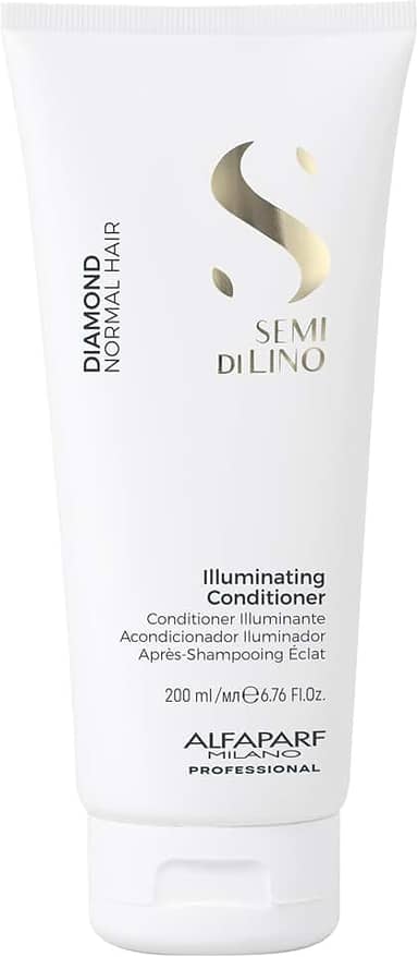 Alfaparf Milano Semi Di Lino Diamond Condicionador Iluminador - Maior brilho e maciez - Sem sulfato - Para todos os tipos de cabelos - Seguro em cabelos coloridos - Sem parabenos e parafina - Qualidade profissional de salão 200ml