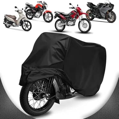 Capa de Cobrir Moto em Couro 100% Forrada Anti Risco Impermeável Térmica (BIZ 125 CC)