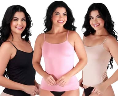 Kit 3 Camisete Segunda Pele Regata Anágua Alcinha Feminina Camiseta Underwear Conforto Não Marca