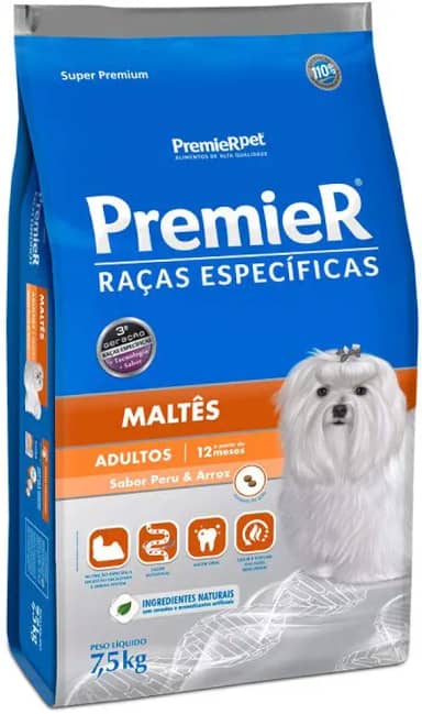 Ração Premier Raças Específicas Maltês para Cães Adultos - 7,5kg Premier Pet