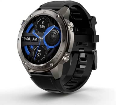 Smartwatch Brave à Prova d'Água, 170+ Modos Esporte, GPS Duplo, Resistência Militar IP69K, 10 Dias Bateria