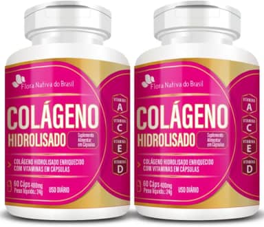 KIT 2X Colágeno Hidrolisado com Vitaminas 60 cápsulas - Flora Nativa