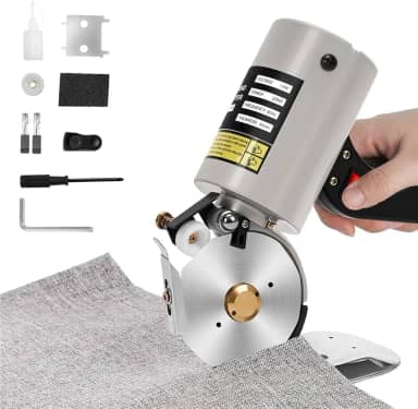 Lâmina octogonal de 90 mm, Corte de 23 mm de Espessura, Máquina Corte Cortar Tecidos 110V, Tesoura Eletrica, Tesoura Eletrica para Papelão, Cortador Circular, Tesoura Eletrica Tecido