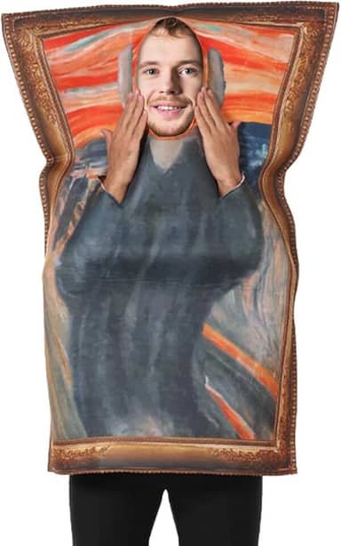 Fantasias de Halloween, pinturas famosas, pinturas famosas do mundo, roupas de pintura famosa, fantasias de brincadeiras de Halloween