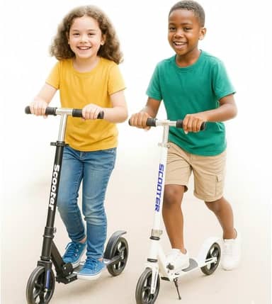 Patinete Infantil Juvenil Dobrável com Freio Traseiro e Altura Ajustável | Para Crianças a Partir de 6 Anos | Suporta até 100kg | Leve e Seguro