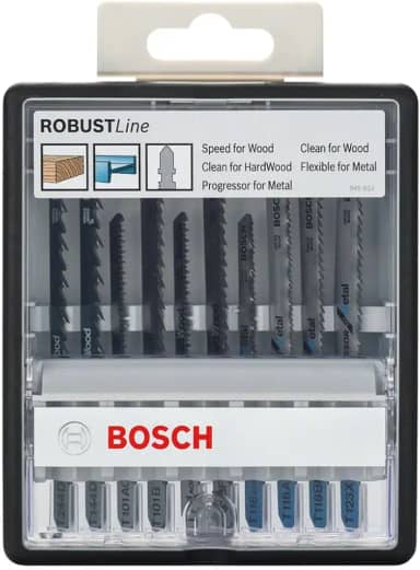 Bosch Jogo serra tico tico Robust Line Madeira e Metal 10 peças