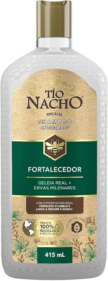 Tio Nacho - Shampoo Fortalecedor Ervas Milenares, 415ml, cabelos fortes e brilhantes