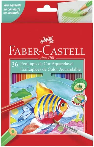EcoLápis Aquarelavel 36 Cores, Faber-Castell, 120236G, Grafite