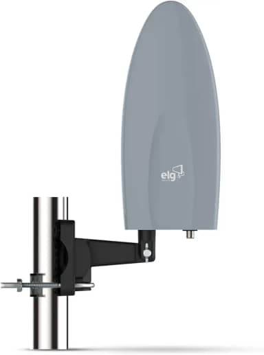 Antena Digital Externa para TV Falcon, Cabo de 10m, Ganho de 7dB, Alcance 60km, Compatível com Sinal Analógico e Digital, Cinza, HDTVEX500PLUS, ELG