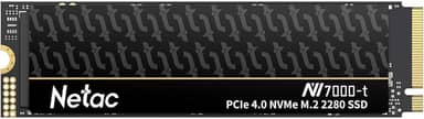 Netac SSD 2TB PCIe Gen4x4 M.2 até 7.300 MB/s NVMe SSD interno com dissipador de calor de alumínio grafeno armazenamento de alto desempenho para PCs desktop e laptop, funciona com PS5, NV7000-t