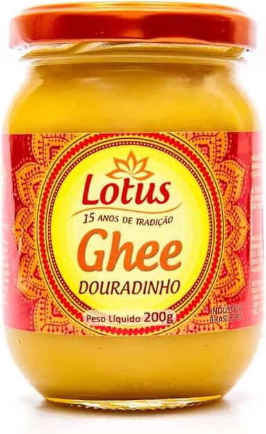 Ghee Douradinho Lotus 200g - Manteiga Clarificada Zero Lactose
