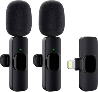 Microfone de Lapela Sem Fio Profissional – Alta Sensibilidade, Redução de Ruídos Tipo-C – Ideal para Podcast, YouTube, Influenciadores e TikTok