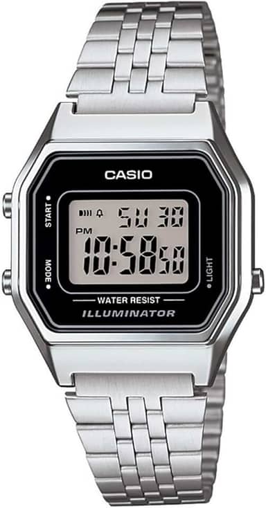 Relógio Feminino Digital Casio Vintage LA680WA-1DF - Prata