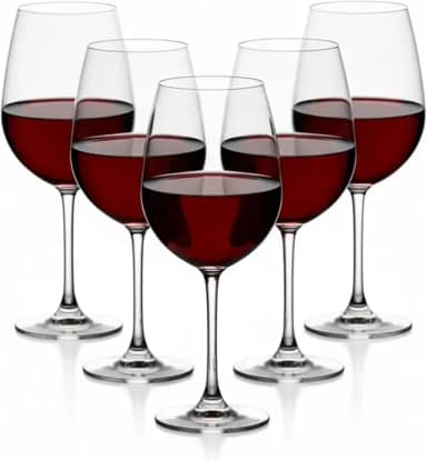 Jogo 6 Taças Vinho Cristal Titanium Gastro Premium 650ml - Tinto e Branco | Elegância e Degustação Superior