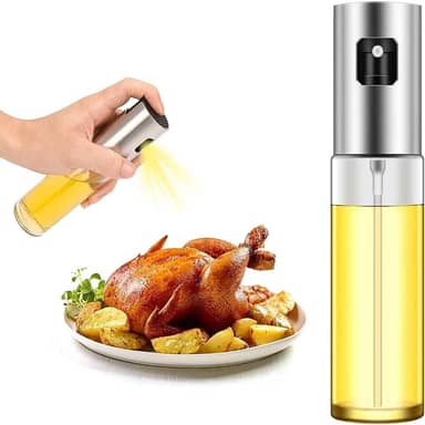 Pulverizador de óleo para cozinhar PUZMUG, pulverizador de azeite de oliva, frasco de spray de azeite de oliva de 100 ml para salada, churrasco, assar na cozinha