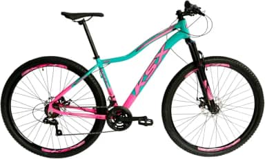 Bicicleta Bike Aro 29 KSW e KSX MTB Alumínio 21V Câmbios ESPECIAIS- Feminina - Cabeamento Superior Interno