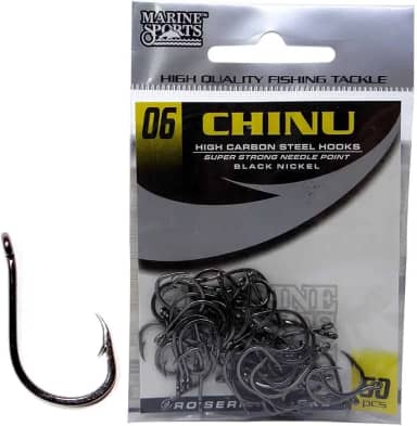 Anzol Marine Sports Chinu Black Nickel N. 06 Com 50