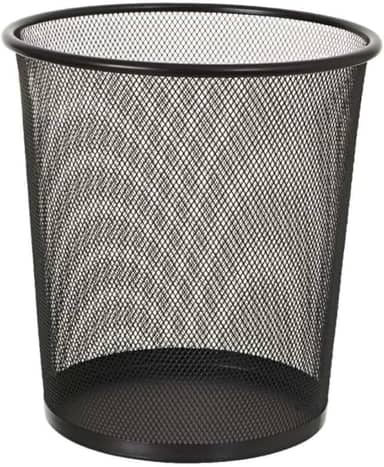 Lixeira de Metal 10L Aramado Telado e Resistente Ideal Para Escritório Cor Preto