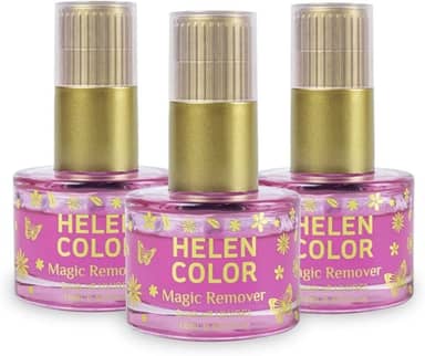 Kit 3 Removedor Esmalte Gel Magic Remover 16ml Helen Color