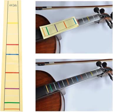 Acessórios Marcadores de Posição Violoncelo Marcador de Dedo de Violoncelo Peças de Posição de Placa de Fret para Violoncelo (4/4