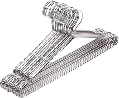 Kit 20 Cabide Metal Cromado Adulto Resistente Saia Camiseta Roupa Camisa Premium
