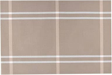 Mimo Style Lugar Americano Retangular Xadrez na Cor Bege 45x30cm para Mesa, Cozinha e Sala de Jantar - Ótimo para Churrasco, Festa e Feriados - Moderno Sofisticado Sustentável e Ecológico