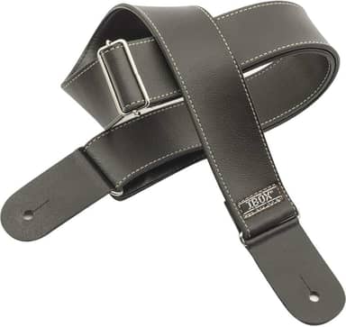 Correias P/INSTR.CORDAS C/PONTEIRAS COURO DUPLO- LINHA SUPREME (Preto bordado)