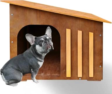 Casinha de Cachorro em Madeira Resistente à Chuva Pequeno Hunda