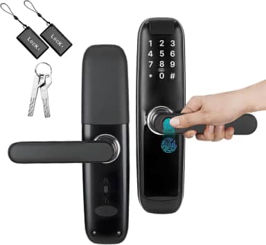 Fechadura Inteligente Digital Biométrica Reconhecimento de Impressões Digitais, Eletrônico Inteligente Biométrica Tuya App