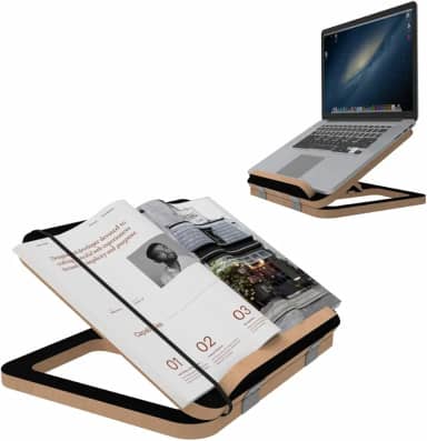 Suporte Ergon�mico Para Leitura Livros Tablets Mdf Preto