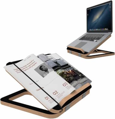 Suporte Ergon�mico Para Leitura Livros Tablets Mdf Preto