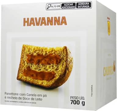 Panetone Havanna Churros Com Canela Em Pó Recheado Com Doce De Leite 700g