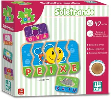 Jogo Soletrando, Madeira Be a Bá, Nig Brinquedos