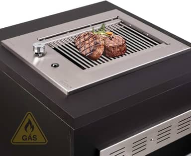 Churrasqueira Grill de Embutir Cooktop a Gás Diamond Little Gás Natural Titan