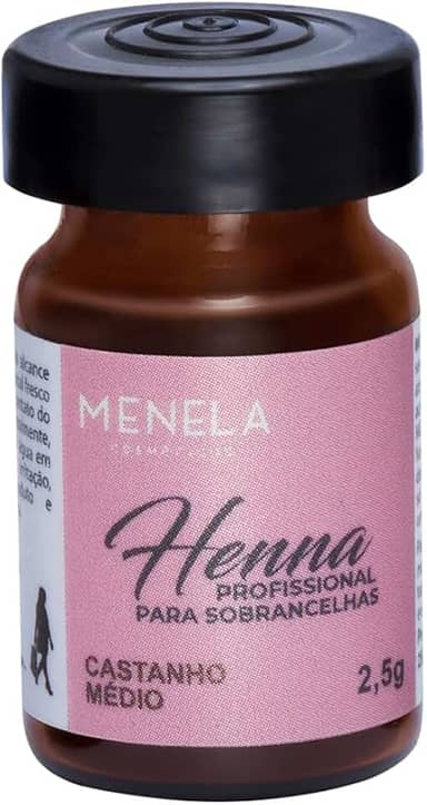 Menela Kit Henna Para Sobrancelhas 2,5g Castanho Médio