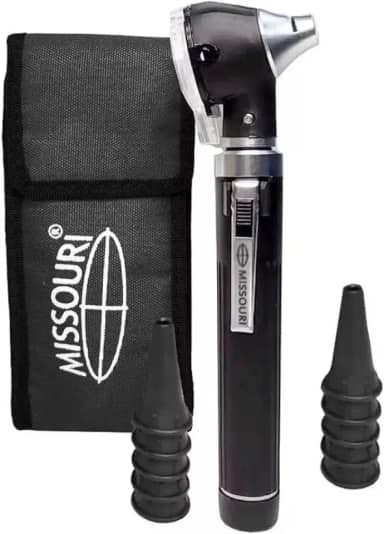 KIT LEDOtoscopioo-De-LED Com Estojo Cor Preto